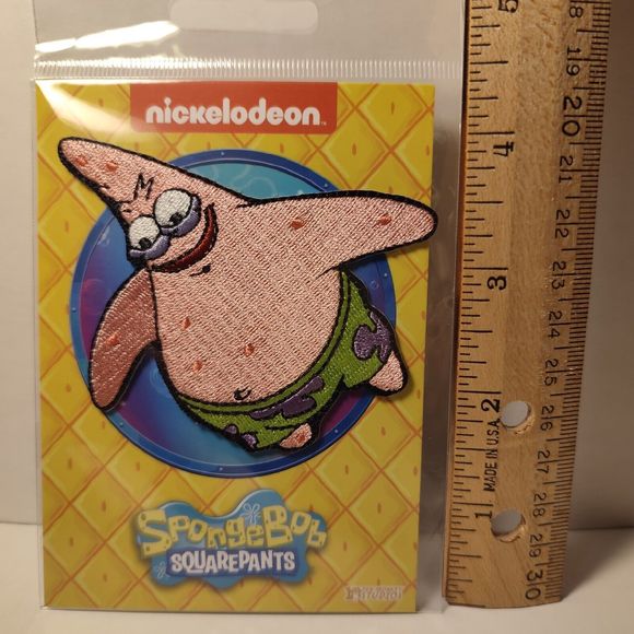 Spongebob Squarepants Patrick Star Iron On Patch Official Cartoon Collectible - Picture 2 of 2